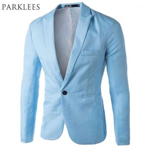 Costumes masculins Blazers Wholesale - marque Sky Blue Men Costume Vest Homme 2022 Arrivée Mens Slim Fit Veste élégante rouge noir rose 310p