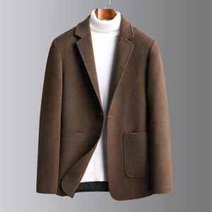 Herenpakken blazers wol single single middleaed jonge vrije vrije tijd wollen pak jas losse oversized zomer top 221121