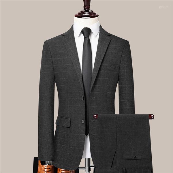 Boutique de costumes pour hommes (pantalon blazer) Mode Business Casual Style britannique Gentleman Version coréenne élégante du costume deux pièces