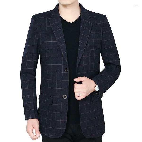 Costumes pour hommes Boutique mode veste Version coréenne confortable Gentleman élégant solide Style britannique tenue décontractée costume Blazer D98