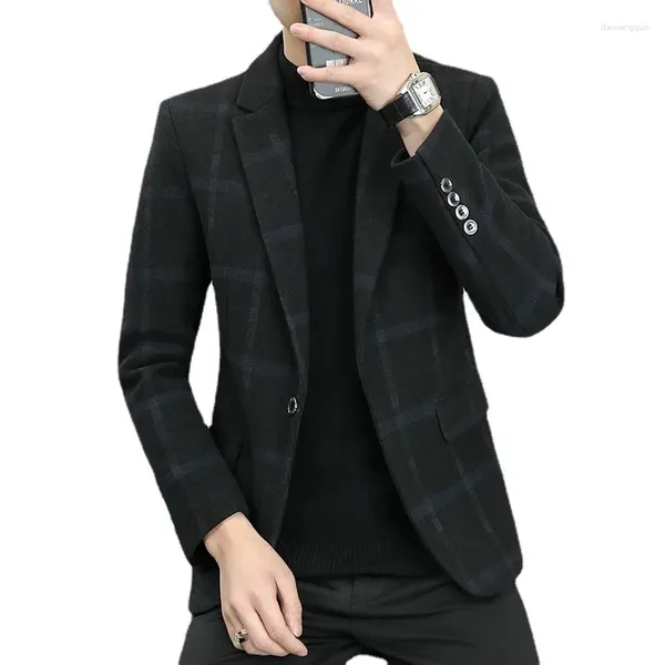 Men's Suit Boutique Simple Fashion Business Beautiful confortable Mentlemen Mentlemen Breathable Slim Fit All-Match Personnalité Small Suit Top