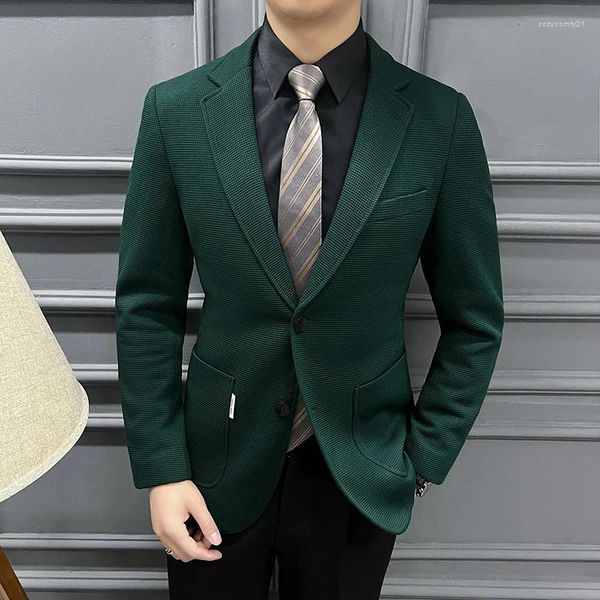 Costumes masculins Brand Mens Blazers Casuals Automne Spring Fashion Slim Suit Suit Veste Men Blazer Masculino Velement Homme Plus Size 4xl
