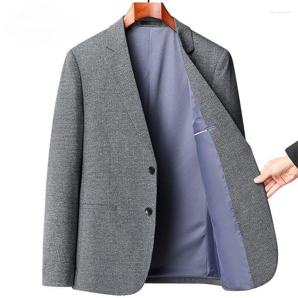 Trajes para hombres Marca para hombre Blazers casuales Otoño Primavera Moda Chaqueta de traje delgada Hombres Blazer Botón Masculino Daliy Oficina Ropa social D39