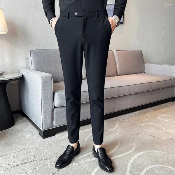 Costumes pour hommes Style britannique Mode Hommes Robe Pantalon Bureau Social Business Casual Costume Homme Slim Fit Mariage Pantalon Mâle Vêtements L07