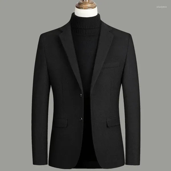 Trajes para hombres Negocios Formal Elegante Hombres Blazer Alta Calidad Lana Chaqueta Masculina Novio Vestido de Novia Traje de Fiesta Negro Gris Vino Rojo Azul Marino