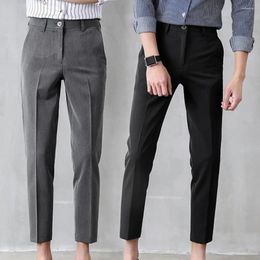 Herenpakken zakelijke broeken casual zip omhoog recht patroon mannen passen broek vaste kleur dichtbij passend mannelijk kledingstuk