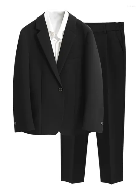 Costumes pour hommes Costume 2 pièces décontracté Veste à un bouton avec pantalon Uniforme de bureau d'affaires Tenues sur mesure