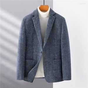 Trajes de hombre Casual elegante clásico cómodo lana Slim Fit traje abrigos 2023 otoño e invierno hombres chaquetas de negocios