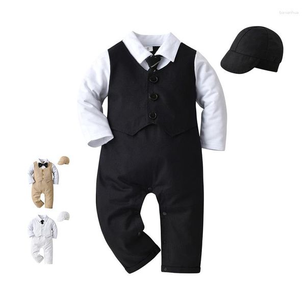 Trajes de hombre, ropa de niño para niños, traje de boda para hombre, chaqueta, mono, otoño, manga larga, bebé, niños, elegante disfraz infantil de 70-95cm para niños