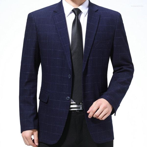 Trajes para hombre, abrigo clásico a cuadros, elegante traje de primavera/otoño/invierno para negocios y ropa informal, traje a cuadros, atuendo 2023