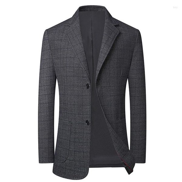 Trajes para hombre, Blazers clásicos a cuadros para hombre, ajustados para hombre, ropa Formal de negocios, traje de boda, chaquetas, chaqueta americana de moda para hombre