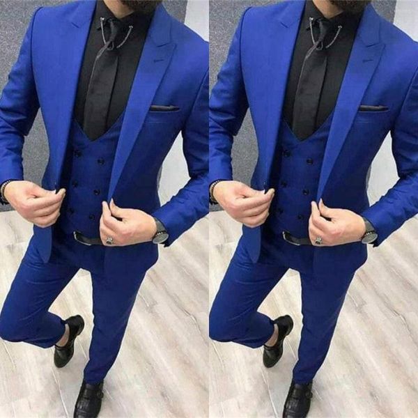 Trajes para hombre, conjunto de traje clásico sólido de 3 piezas, esmoquin Formal elegante para boda, fiesta, novio, ropa de vestir, muchos colores, chaqueta para hombre, pantalones