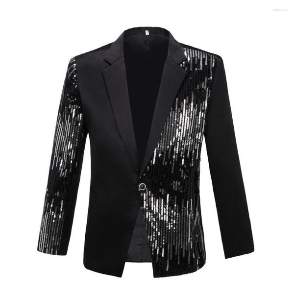 Costumes pour hommes classique Vintage élégant été veste hommes Blazer retour à la maison paillettes hommes costume vestes