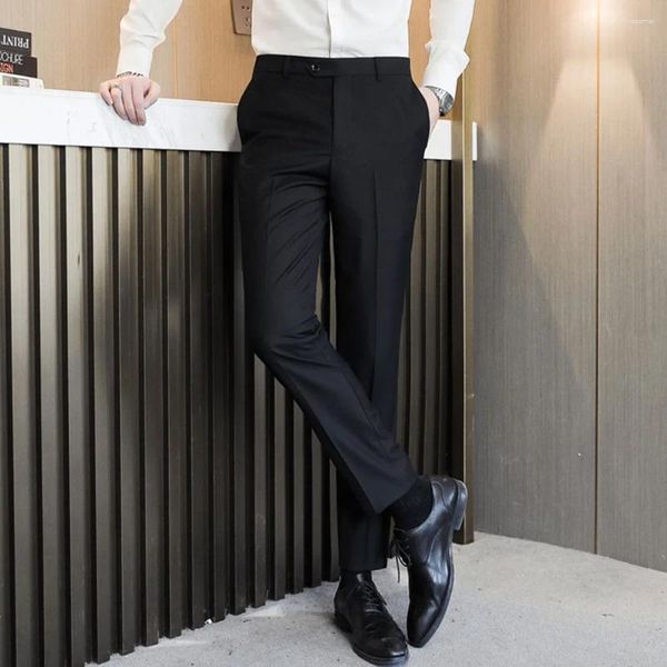 Trajes para hombres Confort Pantalones para hombres Pantalones sólidos Color sólido Resistente Traje formal