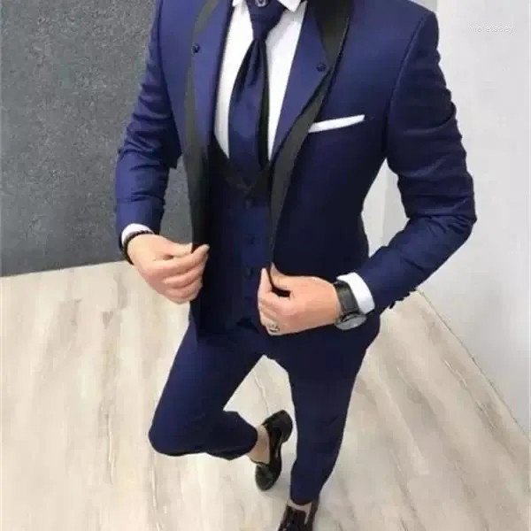 Costumes pour hommes Costume Homme mariage hommes Costume coupe ajustée 3 pièces coloré mode smoking bal mariage marié Blazer Terno Masculino