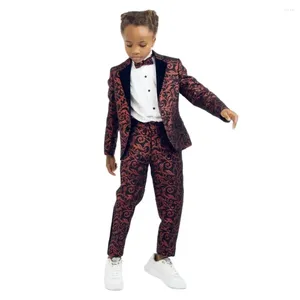 Trajes para hombre, conjunto de chaqueta y pantalones de corte Regular para niño hecho a medida, 2 uds., traje Formal para fiesta de cumpleaños para niños, ropa de actuación para niños