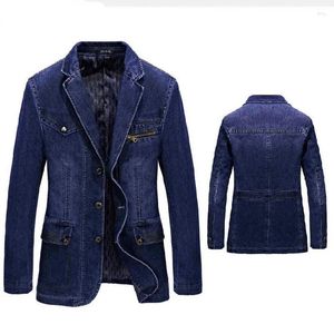 Herenpakken denim kledingpak jassen heren blazers luxe Jean Coats windbreaker type cowboy uit het kader