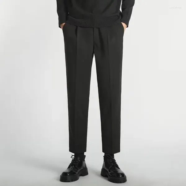 Trajes para hombre, pantalones de vestir para hombre, traje a rayas con diseño de cinturón a la moda, pantalones formales elegantes de talla grande, venta de alta calidad F246