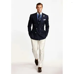 Costumes pour hommes élégants beaux hommes de haute qualité conviennent à deux pièces (pantalon de veste) tenues de revers chic.