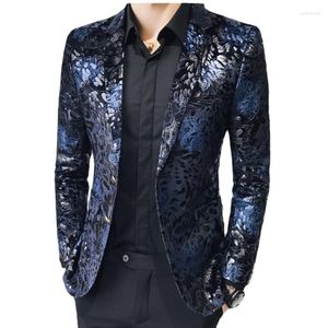 Herenpakken Europees Amerikaanse modemerken Men Zakelijk Wedding Party Pak Jacket Rood / Blue High-End Luxury Heat Press Blazers Homme