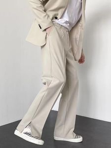 Costumes pour hommes Fancy Slit Loose Mop Floor Ruffle Beau Pantalon Small Suit