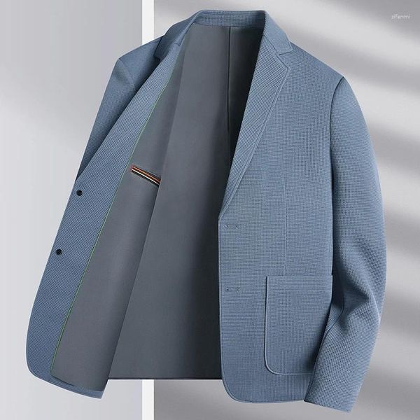 Suits para hombres Fashion Business informal anfitriones de toda la versión coreana de color sólido de Gentleman Work Wedding Slim-Fit Trend Blazer traje