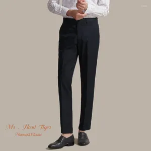 Costumes pour hommes Mode Business Casual Costume Pantalon Hommes Solide Taille Haute Droit Bureau Pantalon Formel Hommes Classique Style Long Z83