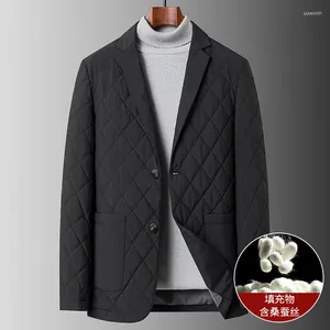 Costumes pour hommes Fashion Business Gentleman Mulberry Silk Cotton Coat Trend Casual Slim-Fit Coréen Version officiante Blazer de mariage