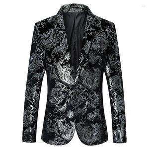 Herenpakken mode casual boetiek zakelijk blazer gepersonaliseerde bronzing design avondjurk pak mannelijke slanke fit blazers jas jas