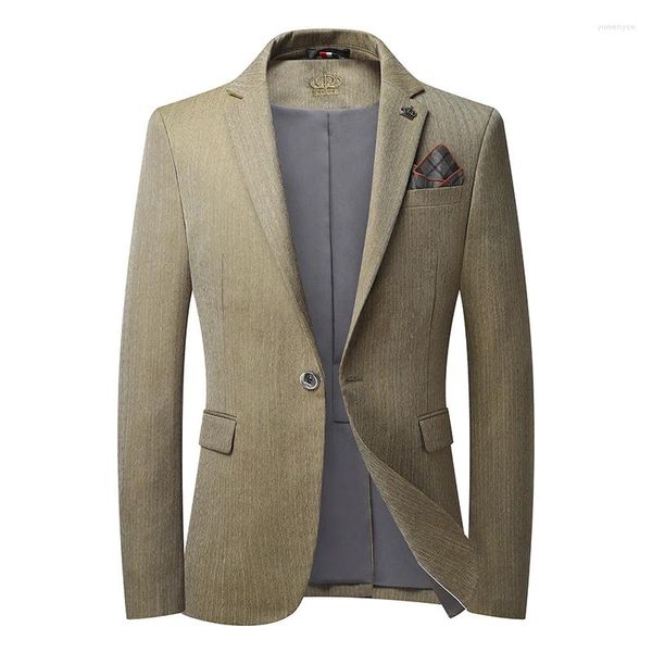 Trajes de hombre Moda Casual Hombres Blazer Algodón Slim Corea Estilo Traje Masculino Chaqueta Masculina Blazers Ropa Tamaño S-4XL