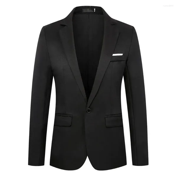 Costumes masculins Business décontracté haut de gamme Blazer Blazer One Budle Turndown Cold Slim Fit Suit Jacket Spring Korean Design Blazers Coats