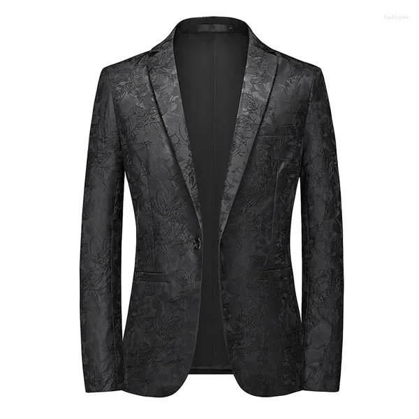 Costumes masculins Luxe de luxe Jacquard Weave Blazer Veste Bénétragère Gentleman Coats Party Party Suit