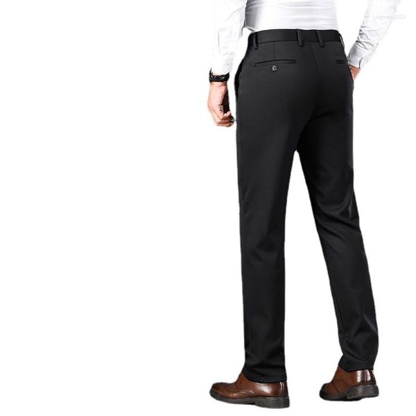 Trajes de hombre Moda Hombre Pantalones casuales Cintura elástica Pies pequeños Estilo coreano delgado Plisado Cónico Hombre Blazer Pantalones Streetwear W15