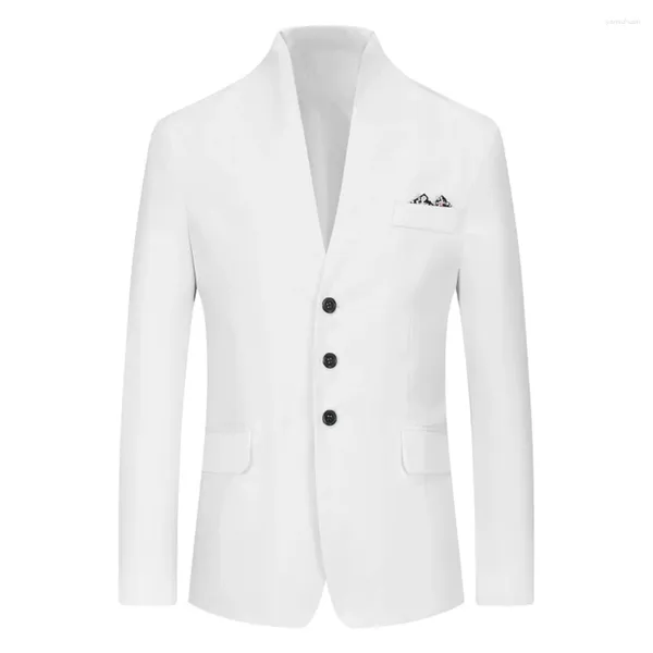 Trajes para hombres de moda para hombres tops vestido casual chaqueta formal chaqueta formal poliéster color sólido regular