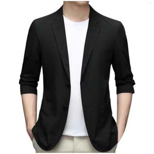 Trajes de hombre moda primavera y verano pantalón corto casual manga solapa traje fino cuerpo completo lluvia para hombres equipo de caza esmoquin