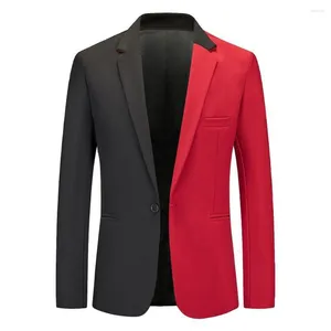 Costumes pour hommes, Blazer à la mode pour fête de mariage, coupe cintrée, veste de bureau, vêtements d'extérieur, blanc/rouge, M 2XL, parfait pour les Occasions formelles