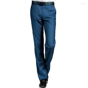 Costumes pour hommes Pantalons évasés Pantalons formels Bell Bottom Pant Dance Costume bleu pour hommes Taille 29-37