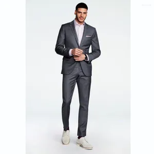 Costumes pour hommes Single Forme Slim Fit Slim Fit Tenues de mariée Blazer Skinny 2 pièces Pantalon Veste masculine Vêtements