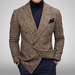 Herenpakken Gentleman Heren Casual pak Blazer Spring Turn Down Collar Business Jacket Outerwear Herfst met één gemalen knop Mannelijke tops Coat