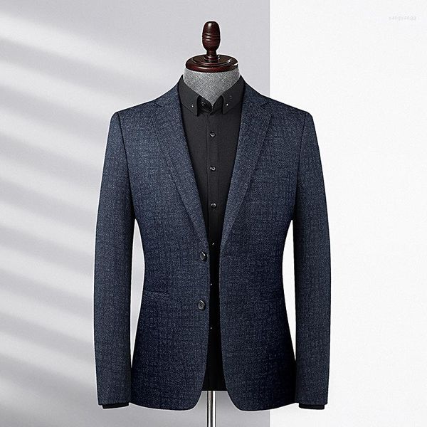 Trajes para hombre, diseñador de primera marca, moda informal, chaqueta coreana, Blazer de ajuste Regular para hombre, elegante traje de boda, abrigo, ropa