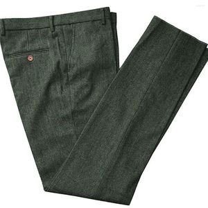 Costumes pour hommes pantalons verts pantalons à carreaux pour hommes printemps et automne mode hommes minces pantalons gris pantalons