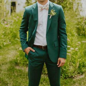 Costumes pour hommes Green Slim Fit Wedd