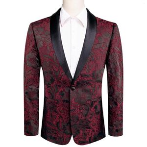 Costumes pour hommes Salut-Cravate Luxe Hommes Costume Col Châle Tuxedo Blazers Veste Manteau Robe De Marié Pour Mariage Banquet Bal De Bal Noir Rouge Bleu Beige