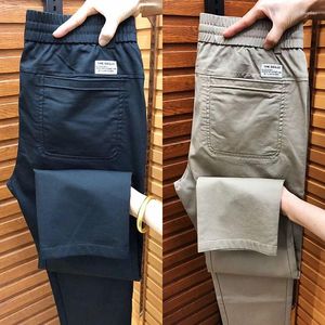 Herenpakken High-end zakelijk effen kleur casual broek Net Celebrity Hetzelfde slanke rechte zomertemperamentpak