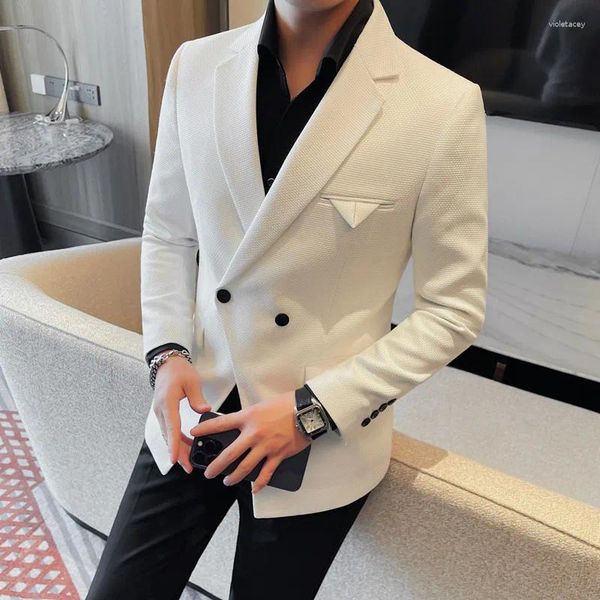 Costumes pour hommes Design haut de gamme de style classique de style classique mariage veste de costume blanc