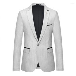 Trajes de hombre de alta calidad 5XL Blazer estilo italiano para hombre moda elegante Simple negocios Casual entrevista de trabajo caballero Slim Fit