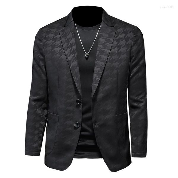 Costumes pour hommes de haute qualité arrivée noir Blazer homme costume veste automne décontracté mâle simple boutonnage taille M-L-XL-2XL-3XL