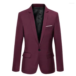 Costumes pour hommes Blazer de haute qualité 2024 Slim Couleur solide un bouton costume veste mode Business Formal Wear plus taille 5xl