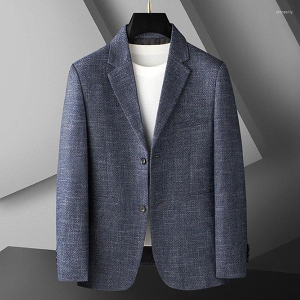 Trajes para Hombres Blazer De Alta Calidad Contratado Elegante Estilo Británico Moda Vestido De Fiesta De Negocios Entrevista De Trabajo Informal Abrigo Slim Fit para Caballero