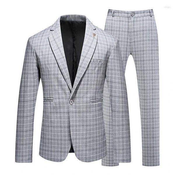 Suisses masculines de haute qualité (pantalon de blazer) style britannique simple entreprise simple de la mode élégante travail est un costume en deux pièces